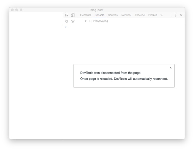 Electron shell with devtools open.